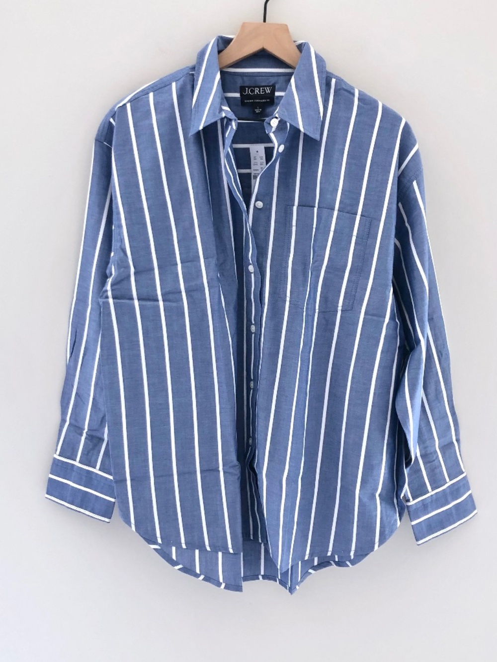 NWT J.Crew Étienne Oversized Shirt in Dobby Stripe